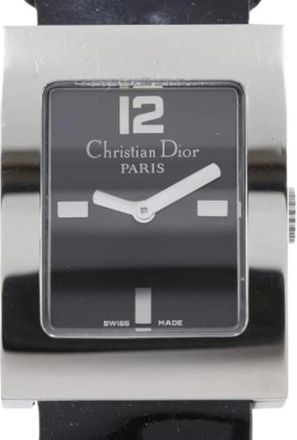 Dior Pre-owned Malice Stainless Steel Quartz - Dames - Vintage Horloges - Grijs - ONE Size - Leer - Vintage