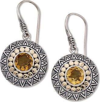 Samuel B. Two-Tone Disc Drop Earrings in Yellow at Nordstrom Rack