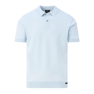 Genti Polo 2 Buttons SS - male - Genti - Polo Shirts - Blue - XL - Tops