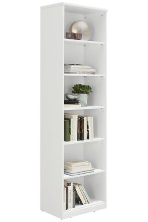 Xora Regal, Weiß, Holzwerkstoff, 5 Fächer, 55x194x36 cm, Typenauswahl, Beimöbel erhältlich, Wohnzimmer, Regale, Bücherregale
