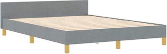vidaXL vidaXL Bed Frame Light Grey 140x190 cm Fabric