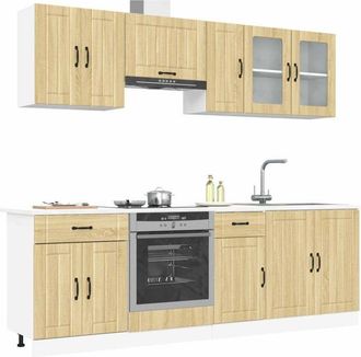 vidaXL Vidaxl - Conjunto De Armarios De Cocina lucca De 8 Piezas De Madera De Ingenier&iacute;a De Roble Sonoma
