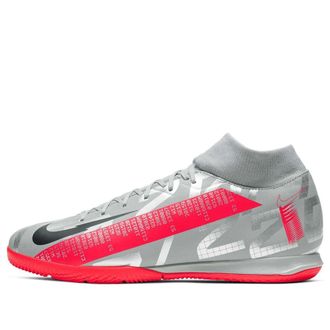 Nike Mercurial Superfly 7 Academy IC Metallic Grey Crimson AT7975-906