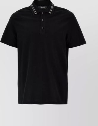 Versace medusa embroidery polo shirt