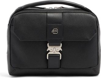 Piquadro Mens Leather Crossbody Bag with Padded Phone Pocket - Heren - Handtassen - Zwart - ONE Size - Tassen