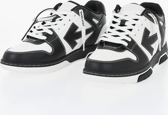 Off-white Two-Tone Leather Sneakers with Logo Laces Off-White