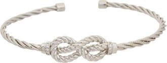Meshmerise 18K Plated 0.06 Ct. Tw. Diamond Bangle Bracelet