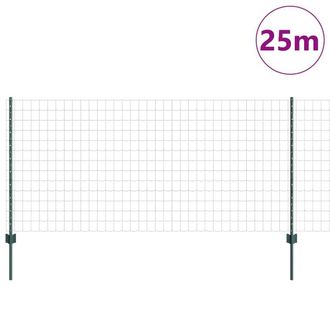 Berkfield Home Green Garden Fence Set Set of 2 Green Steel 25 x 1 m Durable