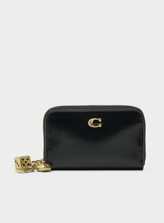 Coach Womens Charm patent leather zip card holder
