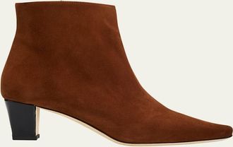 Manolo Blahnik Jaima Suede Ankle Boots