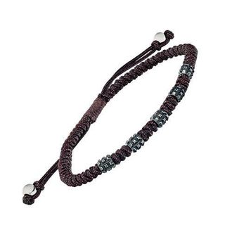 Link Up Stainless Steel Beads On Nyon Pull Cord in Brown at Nordstrom