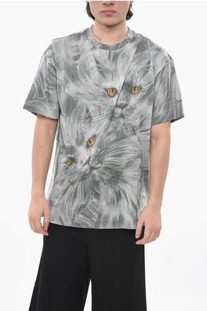 Givenchy Printed Cotton Crewneck T-Shirt KITTENS size Xl