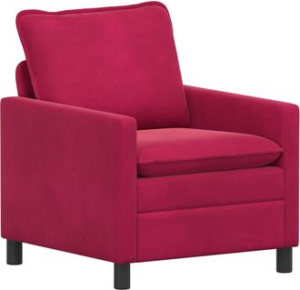 vidaXL Sof&aacute; Rojo Vino 76 X 81 X 87,5 Cm Terciopelo Vidaxl