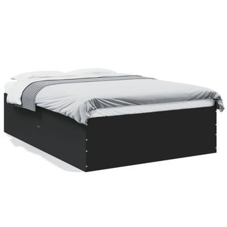 Berkfield Home Bed Frame without Mattress Black 120x200 cm | Size: Small Double