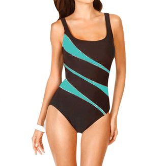 Miraclesuit Colorblock Helix Underwire One Piece Swimsuit In Aquamarine