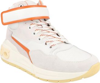 Ferragamo Cosma High Top Sneaker in White/Orange at Nordstrom Rack, Size 11.5