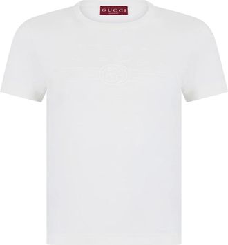 Gucci T-shirt 70s - Dames - T-shirts - Wit - S - Katoen - Tops