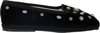 Fortela Friulan Suede Slippers in Nero at Nordstrom, Size 40