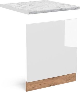 Vicco Panel Frontal R-line, Blanco Alto Brillo, 60 Cm, Et M&aacute;rmol Vicco