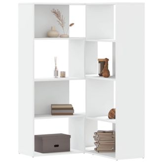 vidaXL Vidaxl - Libreria Angolare 4ripiani Bianca 85x85x140cm Legno Multistrato