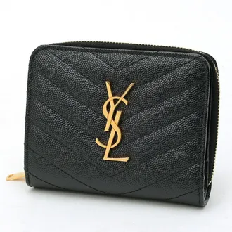 Saint Laurent Black Leather Wallet (Bi-Fold) (Pre-Owned)