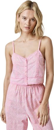 Florence By Mills Cabana Dreams Collection Easy Button-Down Tank Cabana Dreams Collection Easy Button Womens Tank Top, Georgia Floral Peach, XXS