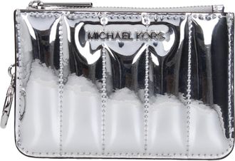 Michael Kors Damens Silbergl&auml;nzendes Portemonnaie