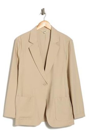 Max Studio Single Button Blazer in Oyster at Nordstrom Rack, Size X-Small