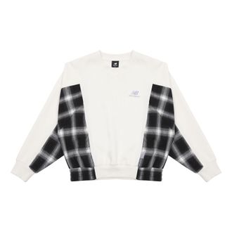 New Balance (WMNS) New Balance Casual Colorblock Crew Neck Top Asia Sizing White Black AWT13336-IV