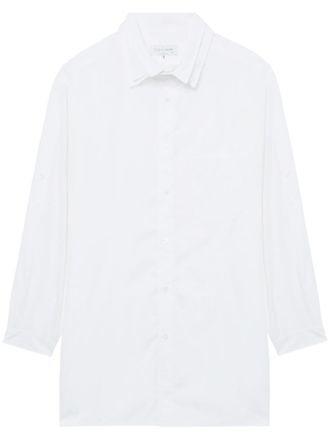 Yohji Yamamoto Katoenen overhemd met gelaagde kraag - Wit
