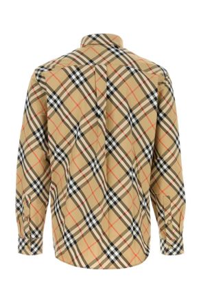 Burberry Mens Printed Poplin Shirt Sandipcheck Cotton Camicie