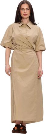 Second Female Rhye Dress - Dames - Wikkelkleedje - Beige - M - Kleedjes