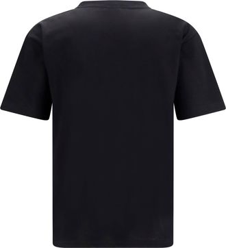 Valentino Mens Panther Print Cotton T-Shirt Nero-Giallo T-Shirts Nero/giallo And Polos