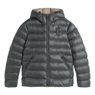 Blauer Heren, Jassen, Grijs, Maat: S Nylon