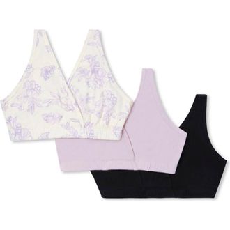 Everly Grey Paisley During & After 3-Piece Maternity/Nursing Sleep Bras in Bali at Nordstrom, Size X-Large D