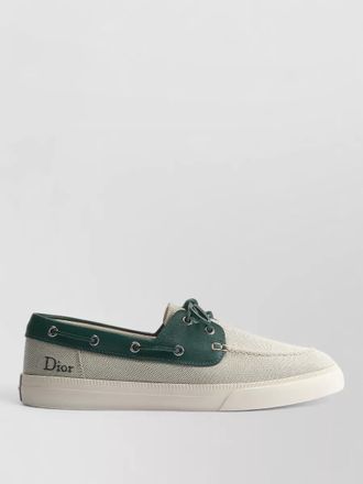 Dior boat shoes sneaker contrast stitching eyelets