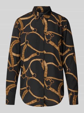 Lauren Ralph Lauren Regular Fit Bluse mit verdeckter Knopfleiste Modell KRISTY in Black, Gr&ouml;&szlig;e S