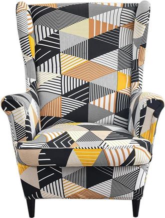 OEM Funda El&aacute;stica Para Sill&oacute;n Orejero, Juego De 2 Piezas, Funda Protectora Estampada Para Sill&oacute;n Orejero