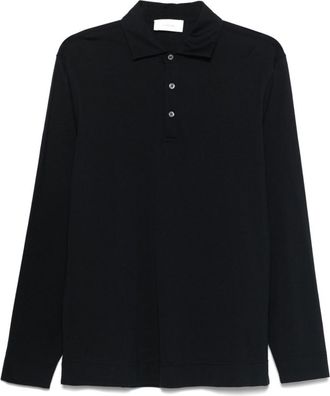 Lardini Navy Blue Long Sleeved Polo