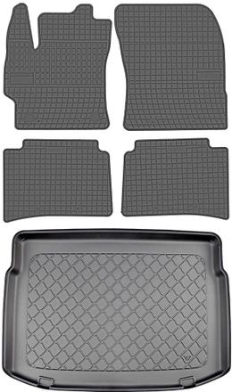 OEM Toyota Corolla Xii E210 Hatchback Desde 03/2019 Set - Alfombrillas De Goma Para Coche + Alfombrilla Para Maletero