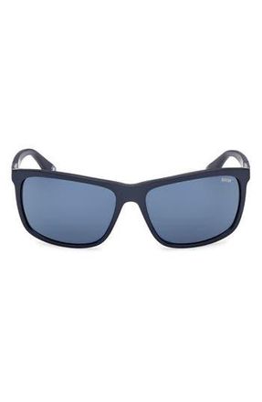 BMW 61mm Sunglasses in Shiny Blue /Blue at Nordstrom Rack