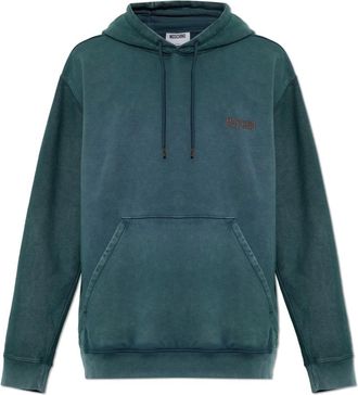Moschino Hoodies & sweatvesten, Heren, Groen, M, Katoen, Hooded Sweatshirt