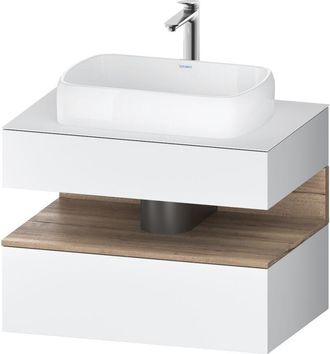 Duravit Duravit - Qatego Consola Mueble Bajo Lavabo, 1 Extra&iacute;ble, 1 Caj&oacute;n
