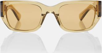 Bottega Veneta Occhiali da sole rettangolari Intrecciato