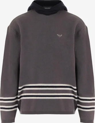 Emporio Armani trui van scheerwol met capuchon