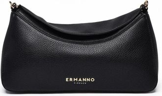 Ermanno Scervino Black Polyurethane Hobo Shoulder Bag