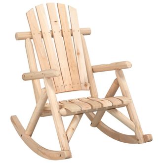 vidaXL Vidaxl - Silla Mecedora De Jard&iacute;n Madera Maciza Abeto 69x96x101 Cm