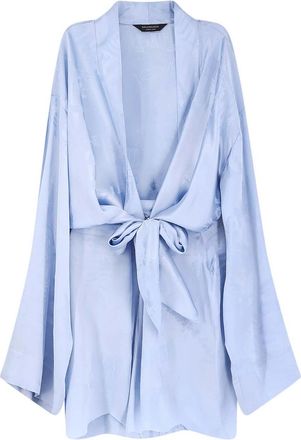 Balenciaga Silk Mini Wrap Dress