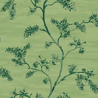 Ballard Designs Branches Wallpaper - Green - Ballard Designs