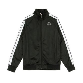 Kappa Slim Heren Trainingsjack Zwart/Wit - Heren - Vesten met rits - Zwart - M - Polyester - Hoodies & sweatvesten